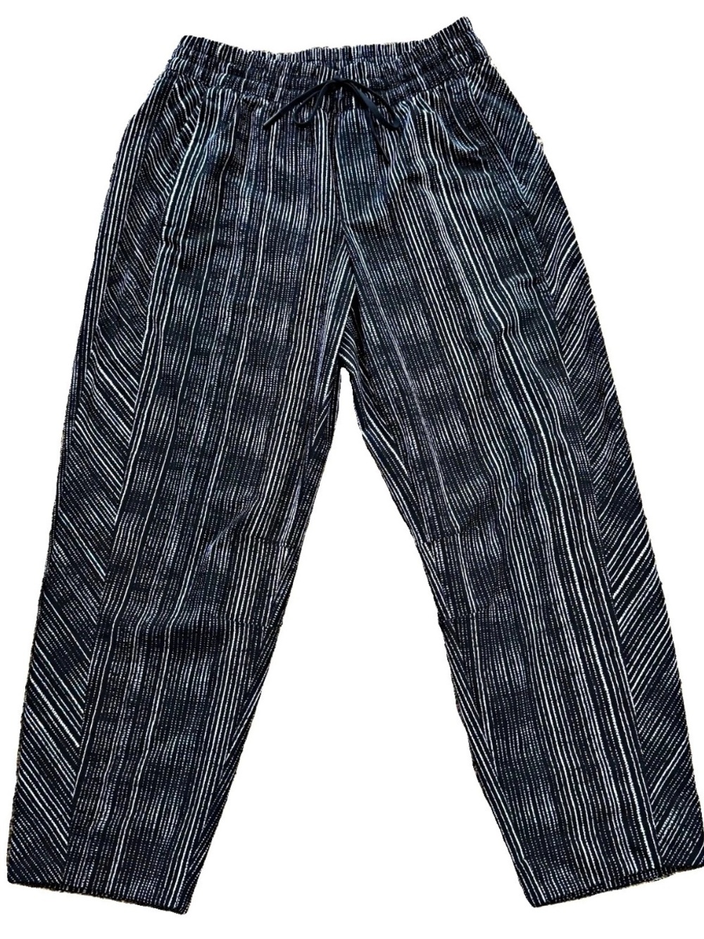 Athleta Arrival Pant Amara Stripe Black White Ankle High Rise Utility Jogger 6P - Picture 3 of 10